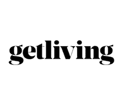 Get Living logo on a black background