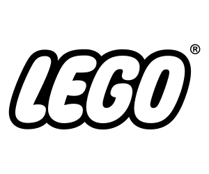 Lego logo on a black background