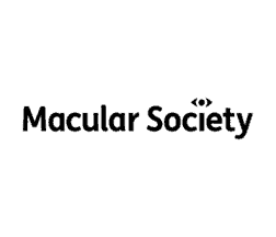 Macular Society logo on a black background