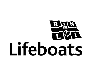RNLI logo on a black background