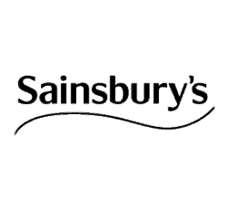 Client logo on a black background